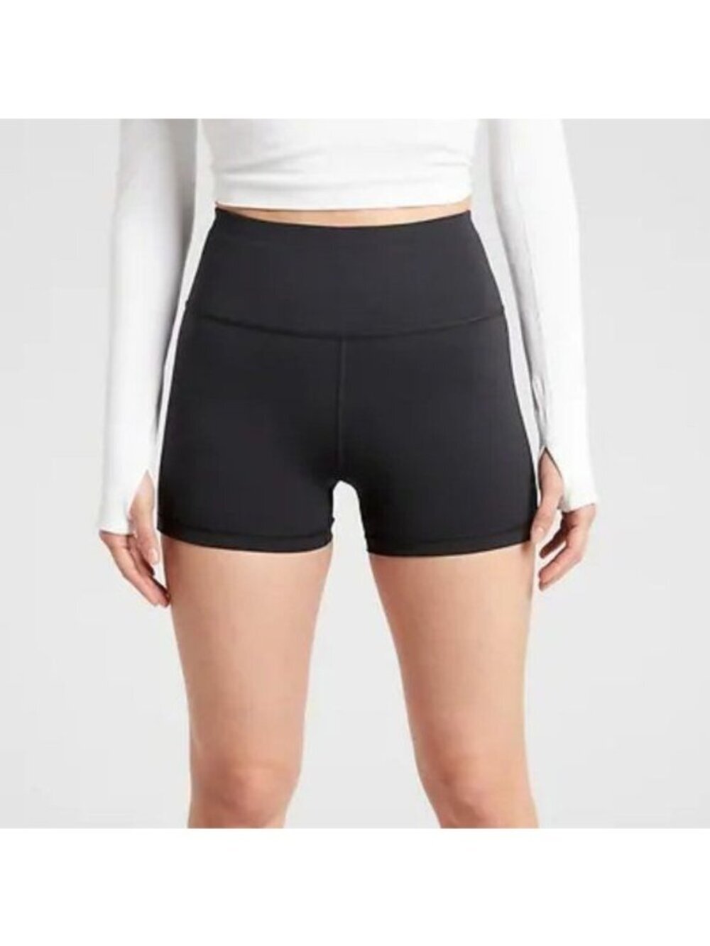 Athleta Ultimate Shortie Shorts, Black, XL